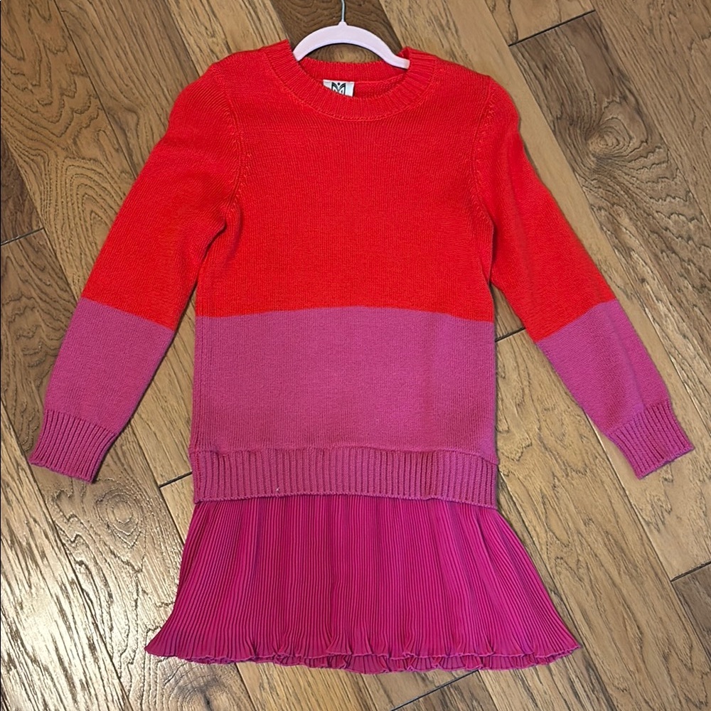 Milly Minis Red and Pink Casual Dress